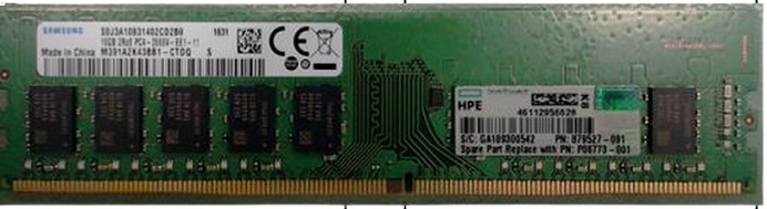 879527-091 HPE 16GB PC4-21300 DDR4-2666Mhz 2Rx8 1.2V ECC UDIMM